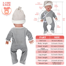 Load image into Gallery viewer, Vollence 18 inch Realistic Reborn Baby Doll