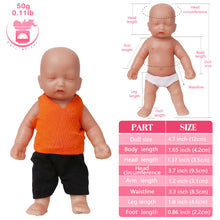 Load image into Gallery viewer, Vollence 4.7 inch Eye Closed Full Silicone Mini Baby Dolls Real Baby Dolls Lifelike Baby Doll Realistic Baby Doll