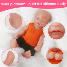 Load image into Gallery viewer, Vollence 4.7 inch Eye Closed Full Silicone Mini Baby Dolls Real Baby Dolls Lifelike Baby Doll Realistic Baby Doll
