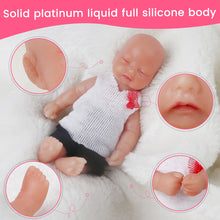 Load image into Gallery viewer, Vollence 4.7 inch Eye Closed Full Silicone Mini Baby Dolls Real Baby Dolls Lifelike Baby Doll Realistic Baby Doll