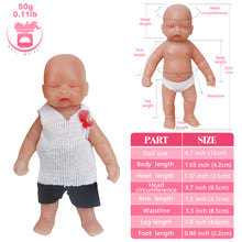 Load image into Gallery viewer, Vollence 4.7 inch Eye Closed Full Silicone Mini Baby Dolls Real Baby Dolls Lifelike Baby Doll Realistic Baby Doll