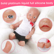 Load image into Gallery viewer, Vollence 4.7 inch Eye Open Full Silicone Mini Baby Dolls Real Baby Dolls