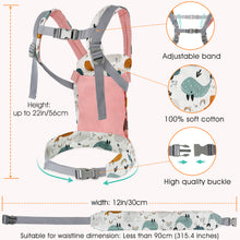 Load image into Gallery viewer, Vollence Baby Doll Carrier Front and Back Backpack Doll Carrier for 14 to 25 inch Dolls