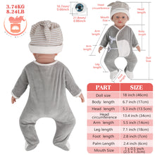 Load image into Gallery viewer, Vollence 18 inch Realistic Reborn Baby Doll