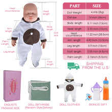 Load image into Gallery viewer, Vollence 14 inch Eye Closed Full Silicone Baby Dolls, Non Vinyl Dolls