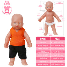 Load image into Gallery viewer, Vollence 4.7 inch Mini Full Silicone Baby Dolls with Bone Pocket Doll