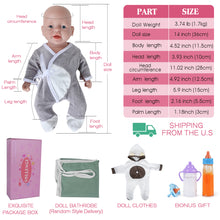 Load image into Gallery viewer, Vollence 14 inch Reborn Silicone Dolls Full Silicone Baby