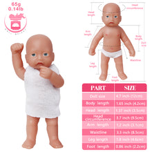 Load image into Gallery viewer, Vollence 4.7 inch Mini Full Silicone Baby Dolls with Bone Pocket Doll