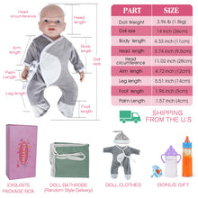 Load image into Gallery viewer, Vollence 14 inch Full Silicone Lifelike Baby Dolls