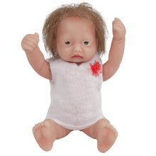 Load image into Gallery viewer, Vollence 4.7 inch Eye Closed Mini Full Silicone Baby Dolls with Bone Pocket Doll with Hair