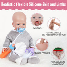 Load image into Gallery viewer, Vollence 17 inch Eye Open Full Silicone Baby Dolls