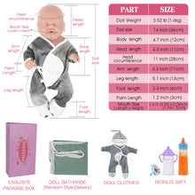 Load image into Gallery viewer, Vollence 14 inch Realistic Reborn Baby Doll, Can Take a Pacifier