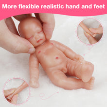 Load image into Gallery viewer, Vollence 4.7 inch Eye Closed Full Silicone Mini Baby Dolls Real Baby Dolls Lifelike Baby Doll Realistic Baby Doll