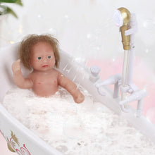 Load image into Gallery viewer, Vollence 4.7 inch Eye Closed Mini Full Silicone Baby Dolls with Bone Pocket Doll with Hair