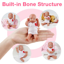 Load image into Gallery viewer, Vollence 4.7 inch Mini Full Silicone Baby Dolls with Bone Pocket Doll