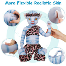 Load image into Gallery viewer, Vollence 20 inch Golden Eyes Avatar Sleeping Full Silicone Baby Doll
